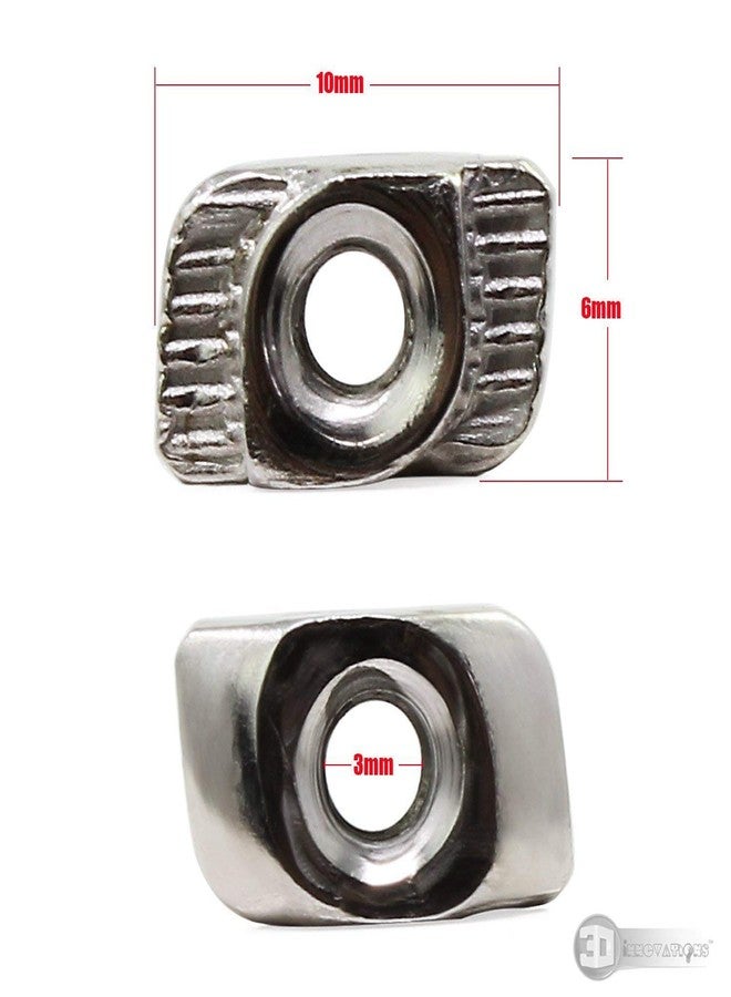 3DINNOVATIONS T Nut M3 Threaded Post Assembeled T-Nut for 20x20 Aluminum Extrusions/Aluminum Profile (Qty: 25 pcs) - Image 3